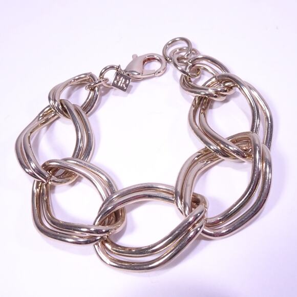 Banana Republic Women's Gold Double Link Chunky Glamour Bracelet NWT 45 - Picture 6 of 7